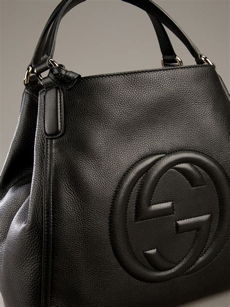 gucci soho tote black|Gucci soho tote bag medium.